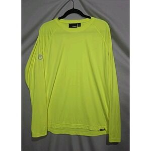Truewerk B1 LS Sun Tee Shirt Mens Large Safety High Viz Yellow Performance UPF50